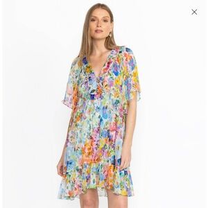 Johnny Was Jade petite margarita mini dress Wild Blooms PS